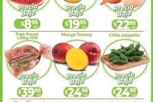 Folleto HEB Precios bajos en frutas y verduras del 30 de julio al 5 de agosto 2024