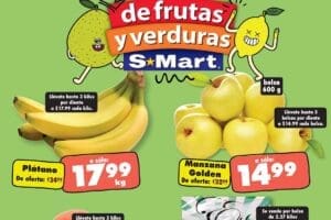 Folleto S-Mart frutas y verduras del 17 al 19 de septiembre 2024