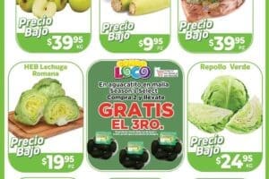 Folleto HEB precios bajos en frutas y verduras del 24 al 30 de septiembre 2024