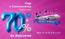 Cupón Volaris Vuelos a Centroamérica con hasta 70% de descuento 1 Promoción Volaris Vuelos a Centroamérica con hasta 70% de descuento