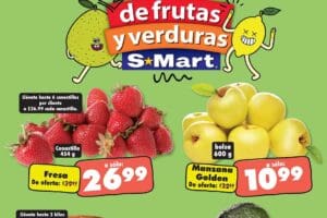 Folleto S-Mart frutas y verduras del 15 al 17 de octubre 2024