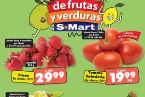 Folleto S-Mart frutas y verduras del 8 al 10 de octubre 2024