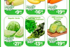 Folleto HEB precios bajos en frutas y verduras del 12 al 18 de noviembre 2024