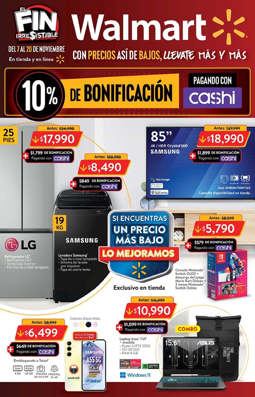 Folleto Walmart Buen Fin Irresistible 2024 Ofertas y Precios bajos