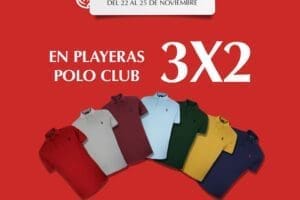 Sanborns: 3×2 en playeras Polo Club