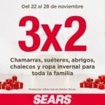 Promoción Sears: 3×2 en chamarras, suéteres, abrigos, chalecos y ropa invernal