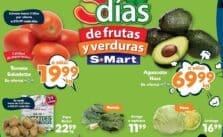 Folleto S-Mart frutas y verduras del 14 al 16 de enero 2025