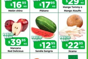 Folleto HEB Precios bajos en frutas y verduras del 8 al 14 de julio 2025