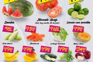 Folleto Soriana Mercado frutas y verduras del 8 al 10 de julio 2025