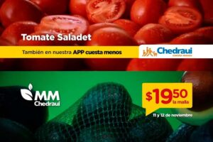 Martimiércoles Chedraui frutas y verduras 11 y 12 de noviembre 2025
