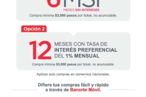 Banorte: 6 MSI en todas tus compras en comercios nacionales Banorte: 6 MSI en todas tus compras en comercios nacionales